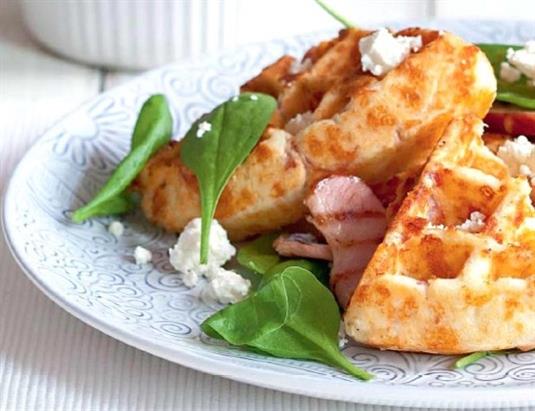 Вафли с сыром и ветчиной Вафли с сыром и ветчиной