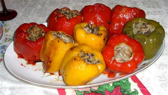 Фаршированный перец с овощами и рисом Фаршированный перец с овощами и рисом