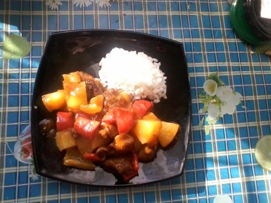 Куриная грудка в кисло-сладком соусе