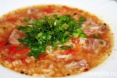 Суп харчо из курицы