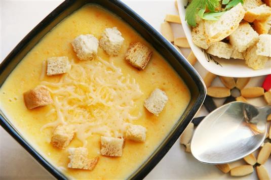 Картофельный крем-суп с сыром Картофельный крем-суп с сыром