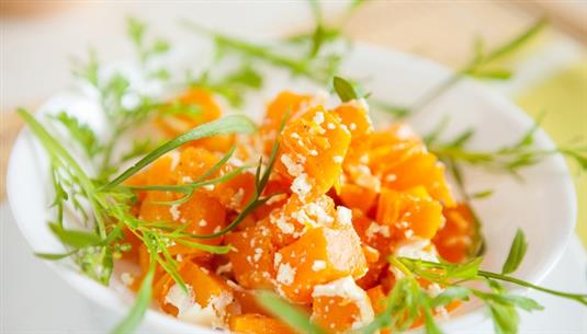 Печеная тыква с грибами и чесноком Печеная тыква с грибами и чесноком